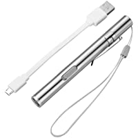 Los mejores  - LEDMOMO - Bolígrafo de luz médica recargable por USB- de acero inoxidable